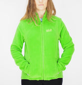 Womens Jack Wolfskin Moonlight 1701781 Basil Green Zip Up Warm Fleece Sweatshirt
